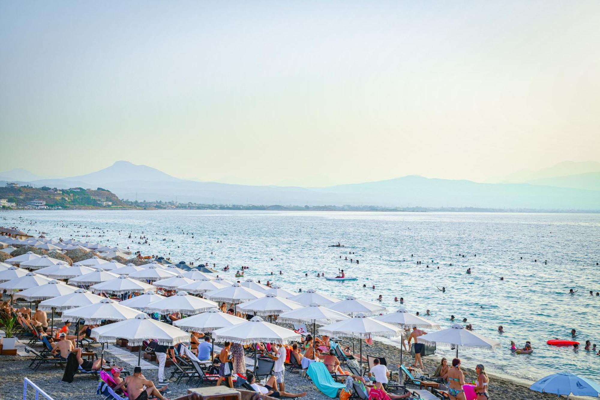 Beach Blue Villa Corinth Buitenkant foto