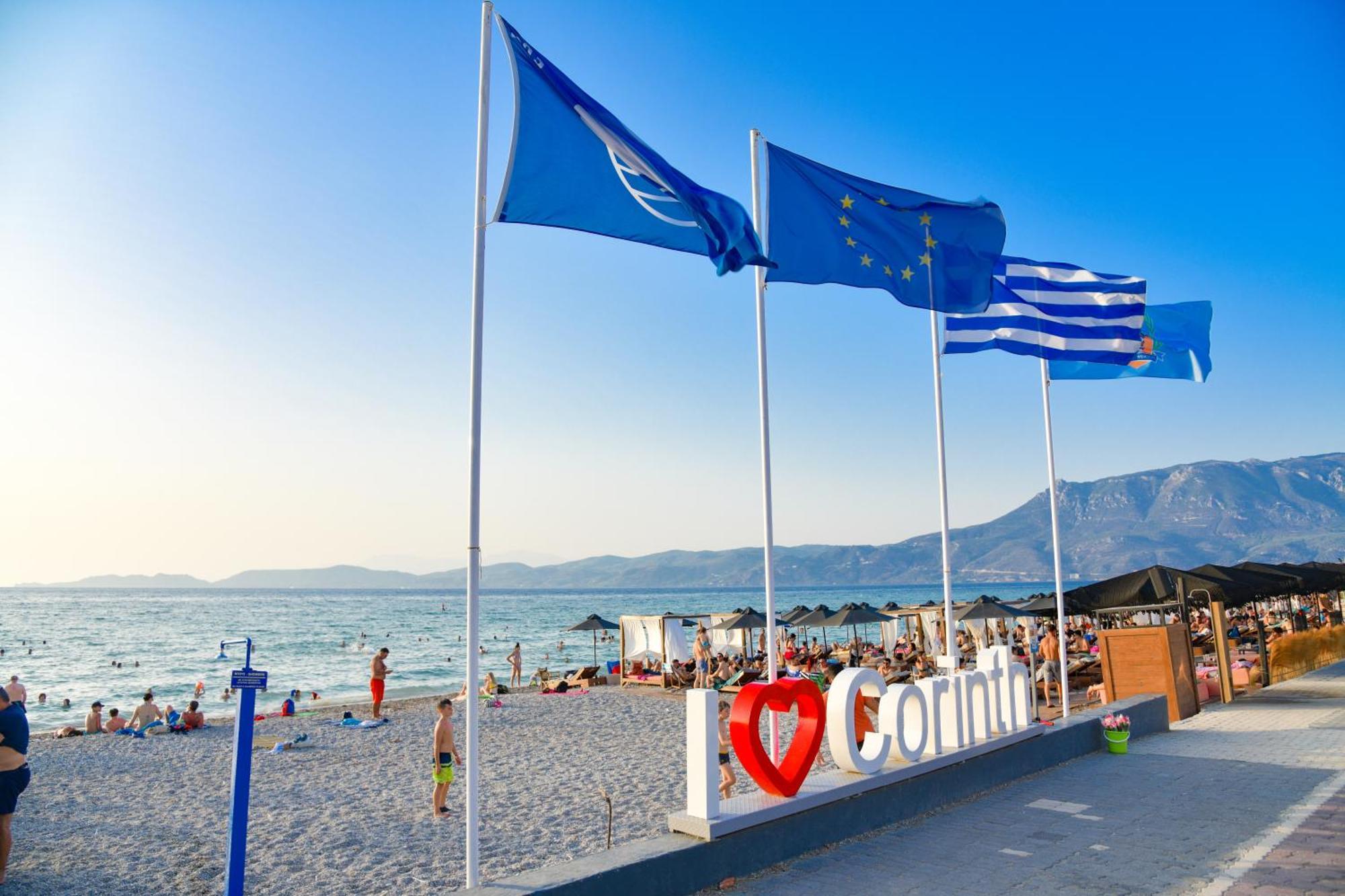 Beach Blue Villa Corinth Buitenkant foto