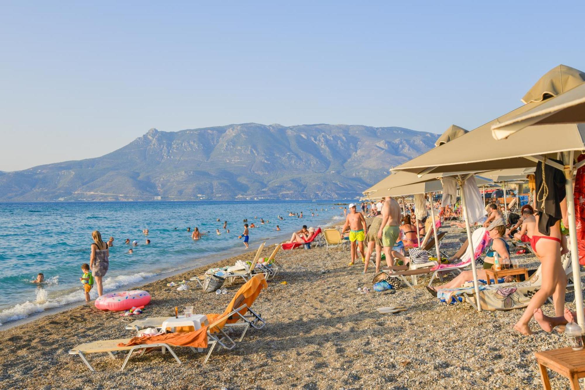 Beach Blue Villa Corinth Buitenkant foto